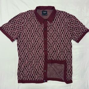 Abercrombie & Fitch short-sleeved sweater button up